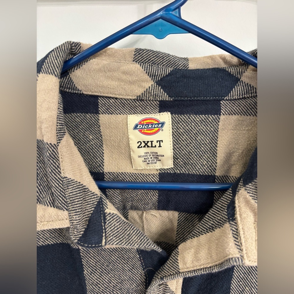 Dickies Black and Tan Plaid Casual Shirt - Picture 3 of 3
